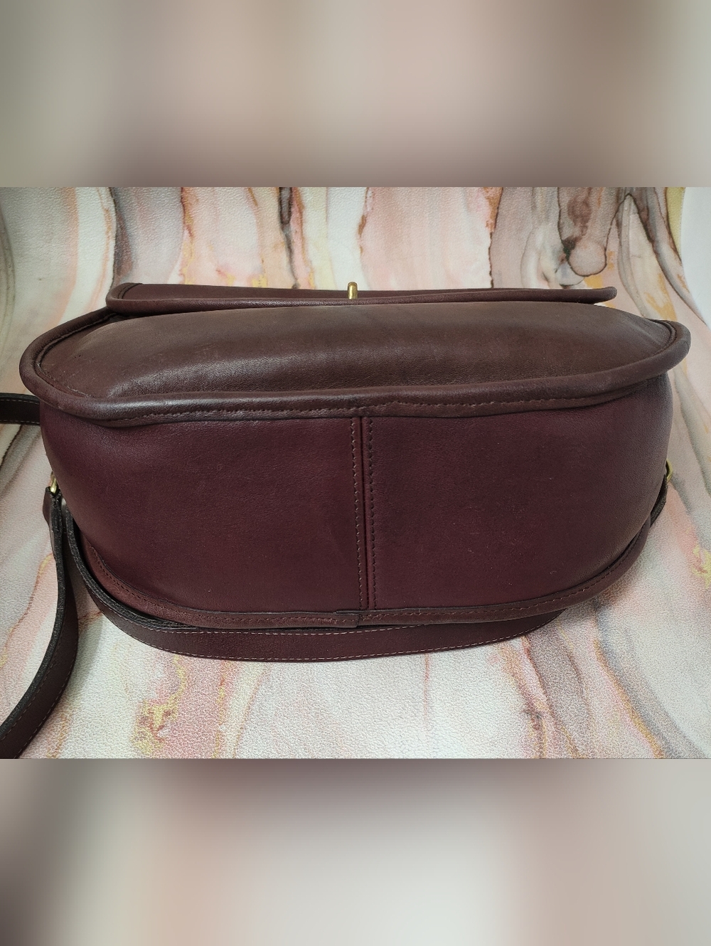Vintage Coach 9865 Large Plaza Bag Burgundy READ - Picture 8 of 17